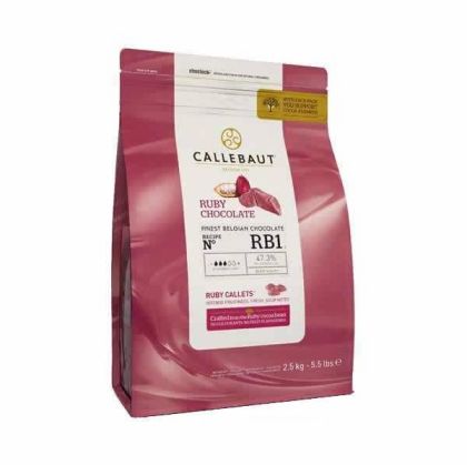 БЕЛГИЙСКИ РУБИ  ШОКОЛАД Callebaut  НА КАЛЕТИ 2,5кг
