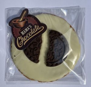 БЕЛГИЙСКИ КАРАМЕЛЕНИ ВАФЛИ С БЯЛ БЕЛГИЙСКИ ШОКОЛАД 