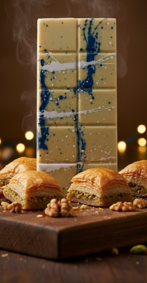 ДУБАЙСКИ БЯЛ С БАКЛАВА "Шоколадът на султана"  200гр