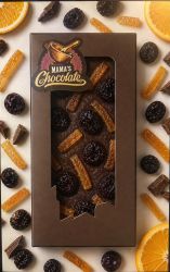 МАМИНОТО ШОКО С НАТУРАЛЕН СОЧНА АМАРЕНА И ПОРТОКАЛОВИ КОРИЧКИ 80гр