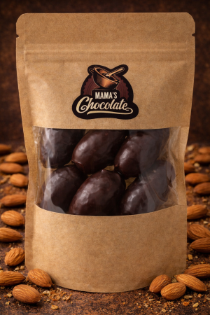 БОНБОНИ ФУРМА С НАТУРАЛЕН ШОКОЛАД И БАДЕМ ВЕГАН